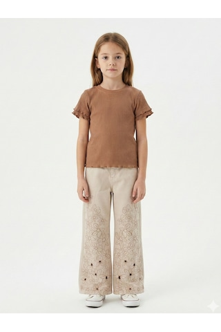 Xo Kids Kız Çocuk 2li Alt Üst Takım Ceket + Pantolon 10-14 Yaş 26181 Bej
