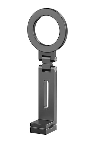 Vkemall Alüminyum Manyetik Telefon Stantı - 360 Döner, Katlanabilir, Ev & Seyahat Kullanıma Uygun, 1/4" Vida Bağı, Taşınabilir Masaüstü Tutucu Gri