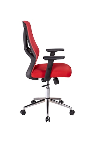 Ofisbazaar Dolphin Siyah Fileli Çalışma Koltuğu Ergonomik Şef Ve Toplantı Koltuğu Kırmızı Kırmızı