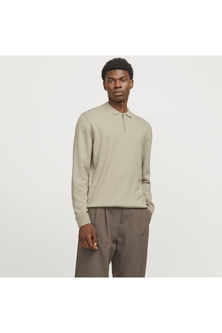 Jack & Jones Erkek Polo Yaka Uzun Kollu Triko Üst - Emil - 12268210 Çok Renkli
