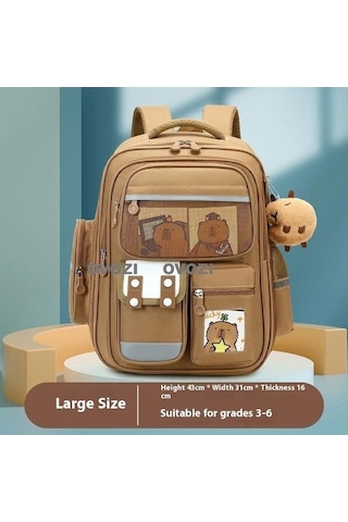 Szypzstore Ovozı Büyük Kapasiteli Karikatür Öğrenci Okul Çantası Günlük Omuz Çantası Uckxmu Renkli