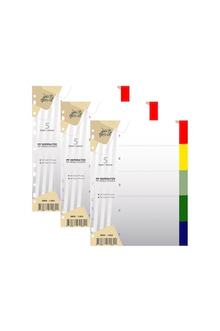 Gen Of Ayraç Seperatör 5 Renk 3 Adet Gen 1303