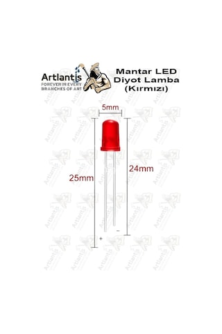 Kırmızı Mantar Led Diyot Lamba 100 Lü 1 Paket Kırmızı 4.8 Mm Mini Mantar Led Lamba Deney Bilim Proje Arduino Işığı
