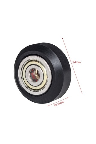 Moly Yunboo 3d Yazıcı Pom Pom Tekerlekleri - Dayanıklı 625zz Rulmanlı 20 Adet - 24mm Siyah Çap