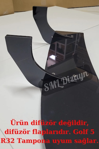 Golf 5 R32 Arka Tampon 4lü Flapları-flap-bıçak-lip-splitter-ek 8