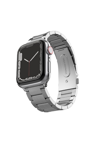 Watch Ultra 49mm Uyumlu Metal Kordon Raptic Citizen Serisi Gümüş Gümüş