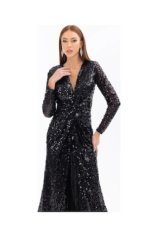 İlmio Bayan Abiye Elbise 3841020 Siyah Siyah