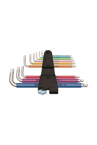 Wera 3950-9 Top Baş Paslanmaz Renkli Alyan Set 05022669001