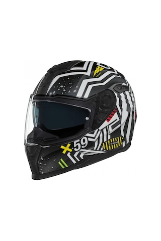 Nexx Sx.100 Enıgma Mat Siyah-Beyaz Motosiklet Kaskı