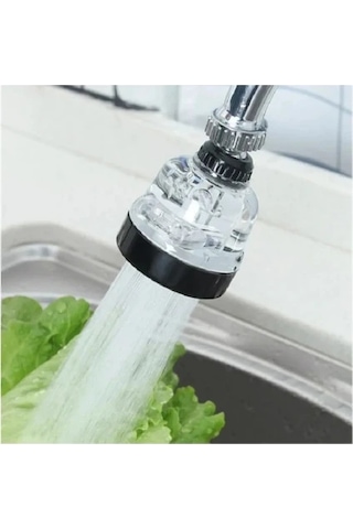 Çankaya Şeffaf Tasarruflu Oynar Başlık Tazyikli Eviye Musluk Batarya Ucu 3 Fonksiyonlu Musluk Başlığı 1 Adet Şeffaf