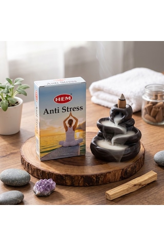 Bakgelal Geri Akışlı Şelale Konik Tütsü 4 Farklı Tütsü Palo Santo, Lavanta, Anti Stress Ve Yasemin - 9056161099347