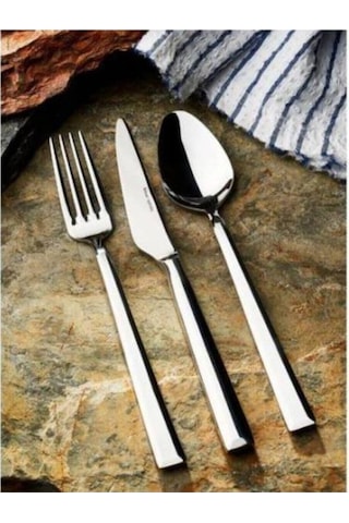 Hisar Optima Miami 30 Parça 6 Kişilik Çatal Kaşık Bıçak Takımı Gümüş