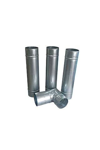 Kamp Sobası 4'lü Fazla Boru Dirsek Seti Açık Gri