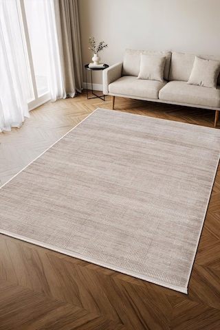 İndigo Id011g Gri Modern Desen Akrilik İplik Tozu Az Pamuk Taban Salon Mutfak Halısı-844 Gri