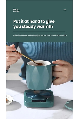 Xurunkeji Usb Elektrikli Isıtıcı Bardak Kupa Isıtıcı Kupa Isıtıcı Isıtıcı Sıcak Mat Sabit Sıcaklık Bardak Altlığı Ev Ofis Hediyesi, A Mavi