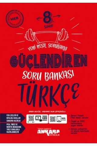 Ankara 8. Sınıf Türkçe Güçlendiren Soru Bankası Ankara Ankara 8. Sınıf Türkçe Güçlendiren Soru Bankası Ankara