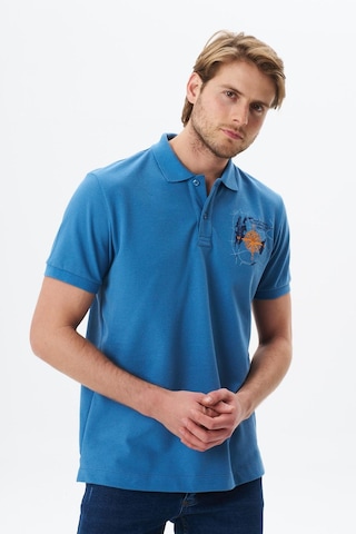 AR-MA Arma Erkek Regular Fit Baskılı % 100 Pamuk Pike Polo Yaka Tişört Y29374356202 Mavi