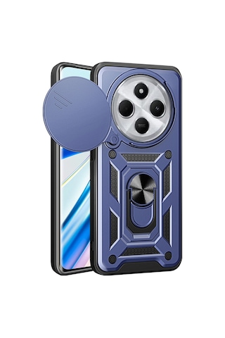 Nihcase Xiaomi Redmi 14c 4g Kılıf Magnetik Standlı Kamera Korumalı Slide Sürgülü Cover Kapak