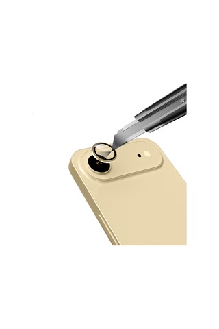 Apple Uyumlu iPhone 17 Air Zore Mikro Kamera Lens Koruyucu Gold
