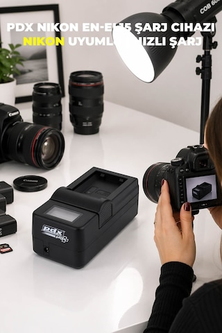 Pdx Nikon En-el15 Şarj Cihazı Dslr Uyumlu Hızlı Şarj