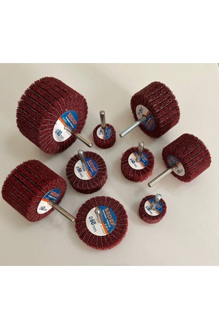 40x20mm,10 Adet, 1 9/16'x3/4' İnches Abrasive Non Woven Combi Mop Wheel With 1/4 Shank 10 Pcs Pack