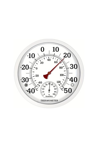 Motion003 25cm Beyaz Kablosuz Nemolcer Ve Termometre Abs Malzeme Ev Bahce Hava Durumu Istasyonu