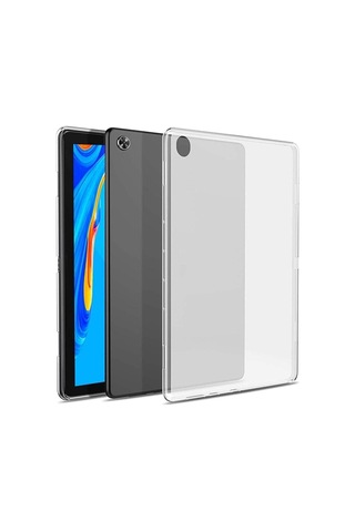 Lenovo M8 Tb-8505f 8" 3lü Set Esnek Silikon Kılıf + Nano Ekran Koruyucu + Kalem Şeffaf Kılıf