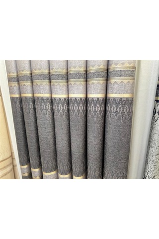 Nivemeshome Damla Ft614337 V-5403 Gri 1/3 Sık Pileli Fon Perde Apm Gri