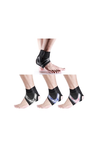 Geeroyoo Spor Topu, Yürüyüş, Dağcılık İçin Spor Ayak Bileği Koruması - Basınçlı, Soluklu, Kayma Önleyici - Unisex Siyah M Boy Ab036