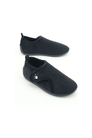 Gezer Kışlık Kız Çocuk Rahat Taban Cırt Cırtlı Ayarlanabilir Ev Okul Kreş Panduf Ayakkabı Siyah