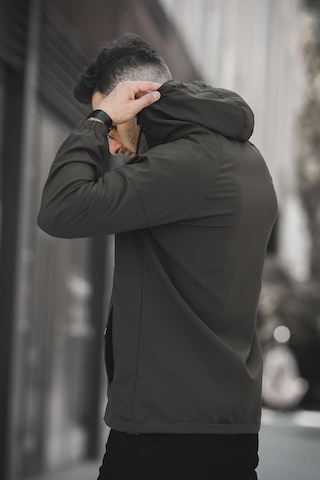 Oksit Mmx Baskılı Suya Dayanaklı Slim Fit Erkek Kapüşonlu Mevsimlik Mont Yağmurluk 001