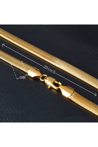 Minimalist Moda Nötr Düz Yılan Kişilik Kolye Altın Çok Renkli