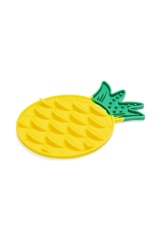 Beeztees Yavru Köpek Yaş Mama Yeme Oyuncağı, Ananas Şeklinde,silikon, Sarı, 20x20cm