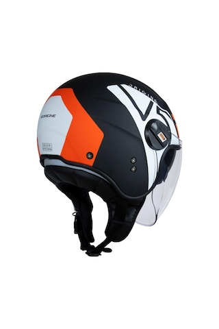 Origine Alpha V5 Açık Motosiklet Kaskı Kırmızı - Beyaz - Siyah
