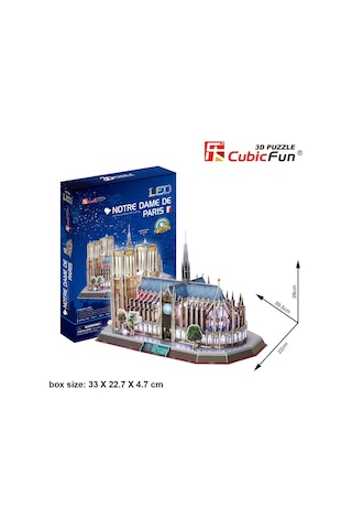 3D Puzzle Notre Dame De Paris 149 Parça(Ledli)