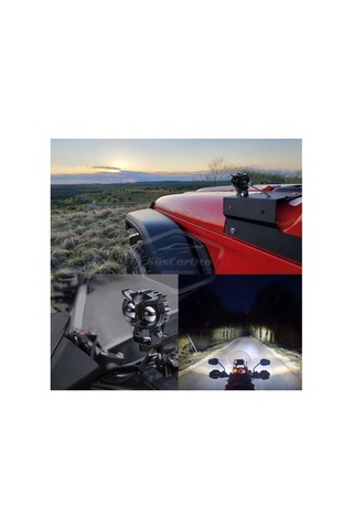 Baykuş Led Sis Farı Çakarlı 4 Fonksiyon Çift Renk Sarı-beyaz Moto-offroad-suv