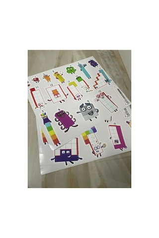 Numberblocks Eğitici Ve Eğlenceli Maskot Stickers Seti 0-20 Numberblocks Eğitici Ve Eğlenceli Maskot Stickers Seti 0-20
