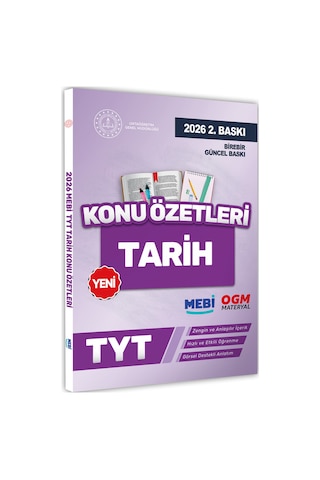 2026 YKS-TYT Mebi-ogm Tarih Pratik Konu Özet Kitabı Renkli A4 Boyut Görsel Destekli Baskı Ücreti