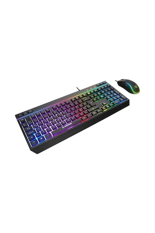 Rampage Km-r57 Siyah Rgb Aydınlatmalı Q Oyuncu Multmedia Klavye Ve 12800 Dpı Mouse Gaming Set Lazer
