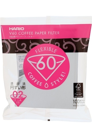 Hario V60 02 Dripper Filtre Kağıdı 100'lü