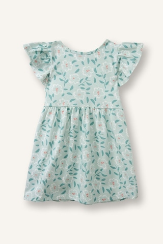 Defacto Desenli Askılı Elbise Kız Bebek H2176a526smgn1114 Yeşil-gn1114