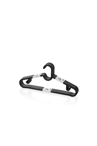 Deconox Slim Askı 10'lu Set - Siyah İnce Profil Elbise Askısı