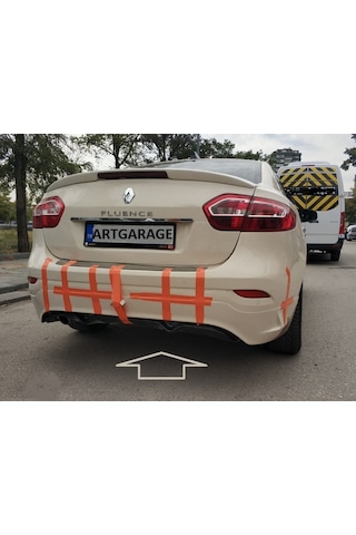 Reno Fluence Uyumlu Arka Tampon Eki-fiberglass-boyasız