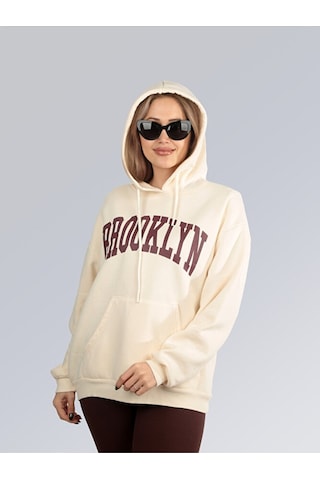 Metropol Stili Kapüşonlu Sweatshirt 001