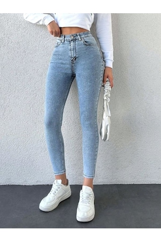Mavi Kar Yıkama Skinny Jean Kadın Power Likralı Pantolon Mavi