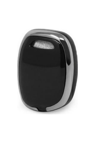 Renault Clio 1, 2, Kangoo 1 Uyumlu Buton Nano Oto Anahtar Kumanda Kabı Kılıfı Siyah Gümüş Renk