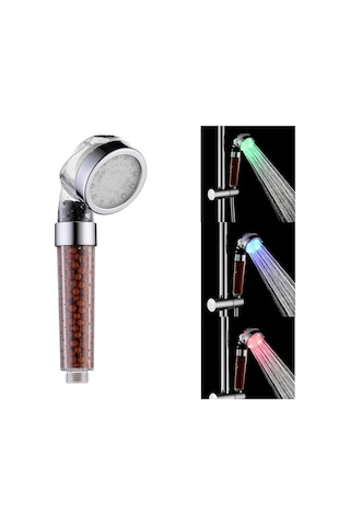 Wezone Led Renkli Değişen Duş Başlığı, Su Akımı İle Çalışan, 7 Renkli Işıklı, Abs Kaplama, Pratik Ve Enerji Tasarruflu Diğer