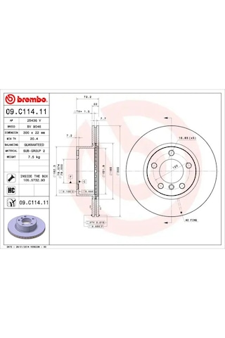 Brembo 09c11411 Fren Diski