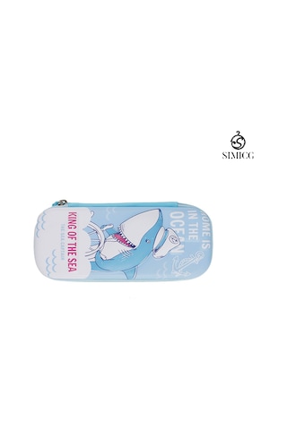 Büyük Kapasiteli İlkokul Ve Ortaokul Çok Katmanlı Çizgi Film Kalem Kutusu MAvi