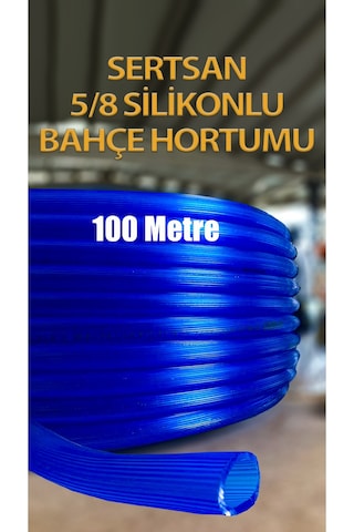 Silikonlu Bahçe Hortumu 5/8 Mavi Renk 100 Metre
